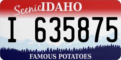 ID license plate I635875