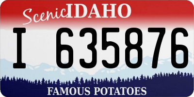 ID license plate I635876