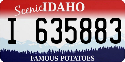 ID license plate I635883