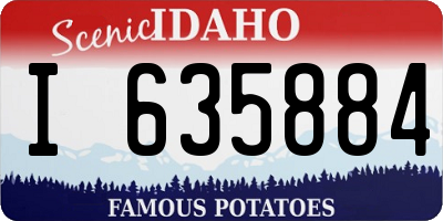 ID license plate I635884