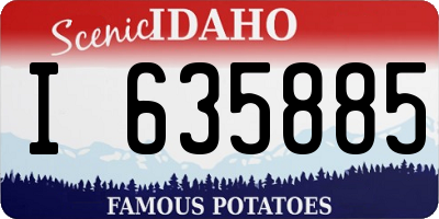 ID license plate I635885