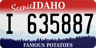 ID license plate I635887