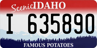ID license plate I635890