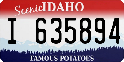 ID license plate I635894