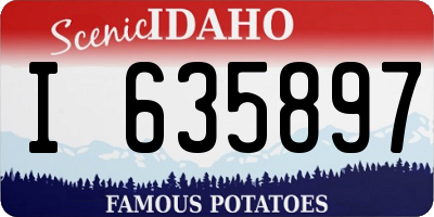 ID license plate I635897