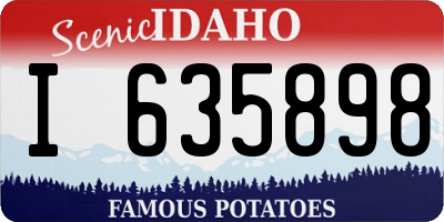 ID license plate I635898