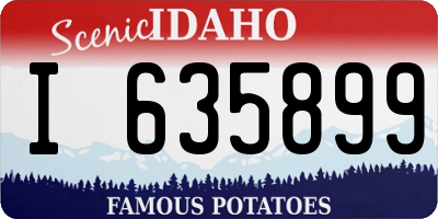 ID license plate I635899