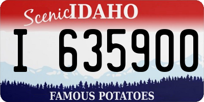 ID license plate I635900