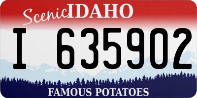 ID license plate I635902