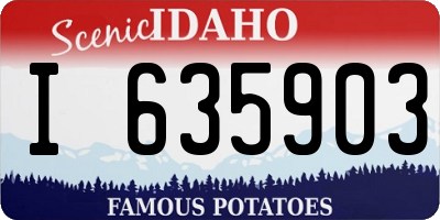 ID license plate I635903