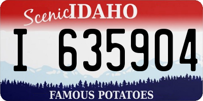 ID license plate I635904