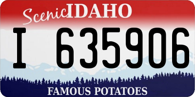 ID license plate I635906