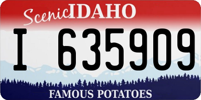 ID license plate I635909