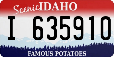 ID license plate I635910