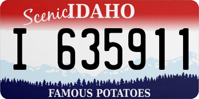 ID license plate I635911