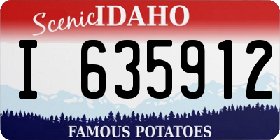 ID license plate I635912