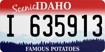 ID license plate I635913