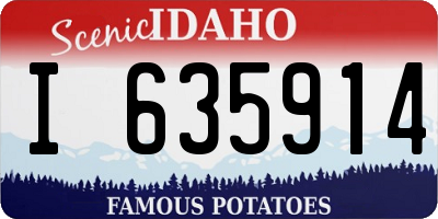 ID license plate I635914