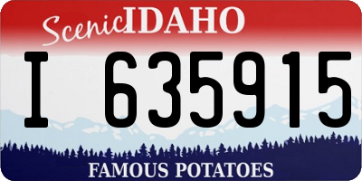 ID license plate I635915