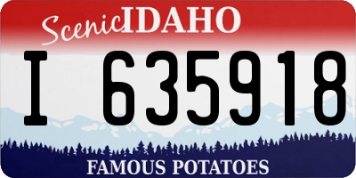 ID license plate I635918