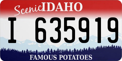 ID license plate I635919