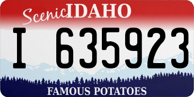ID license plate I635923