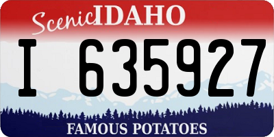ID license plate I635927