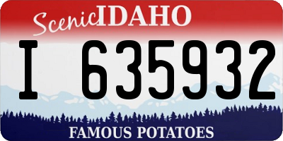 ID license plate I635932