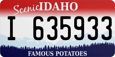 ID license plate I635933