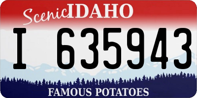 ID license plate I635943