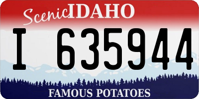 ID license plate I635944