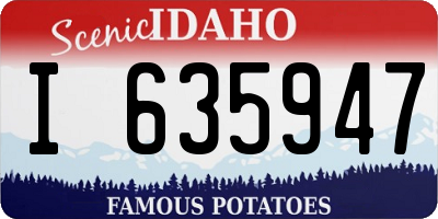 ID license plate I635947