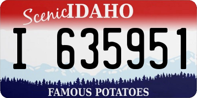 ID license plate I635951