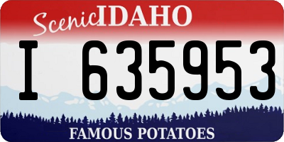 ID license plate I635953