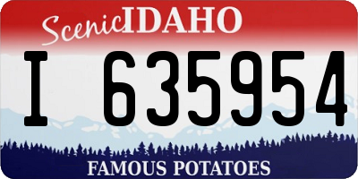 ID license plate I635954