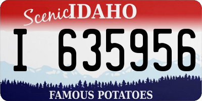 ID license plate I635956