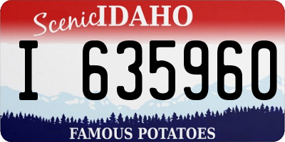 ID license plate I635960