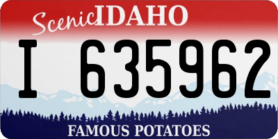 ID license plate I635962