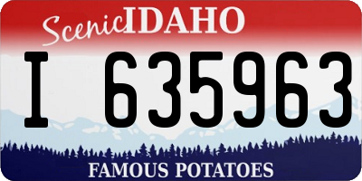 ID license plate I635963