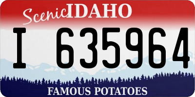 ID license plate I635964