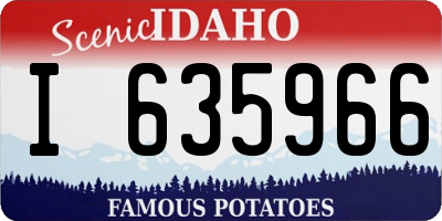 ID license plate I635966