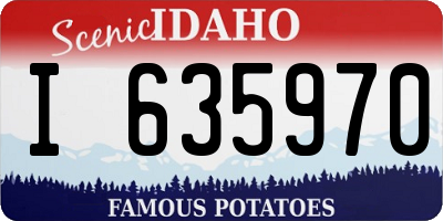 ID license plate I635970