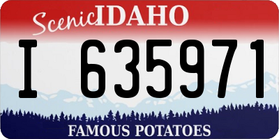 ID license plate I635971