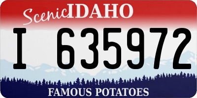 ID license plate I635972