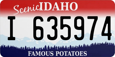 ID license plate I635974