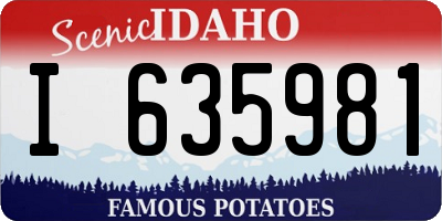 ID license plate I635981