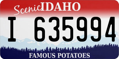 ID license plate I635994