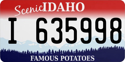 ID license plate I635998