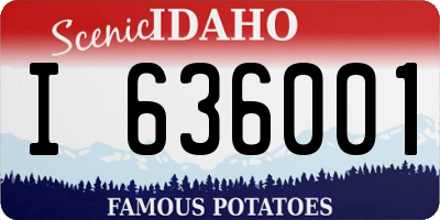 ID license plate I636001