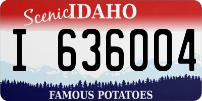 ID license plate I636004